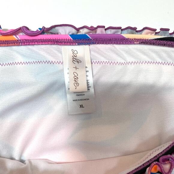 Salt+Cove smocked multicolor bikini swim bottom - Picture 5 of 7